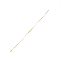 14KB0018. - 14 Karat Yellow Gold Three Hearts Charm Adjustable Bracelet
