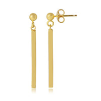 925 Sterling Silver Silver Drop Down Bar Earrings - ARE00007RH | ARE00007GP