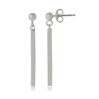 925 Sterling Silver Silver Drop Down Bar Earrings - ARE00007RH | ARE00007GP