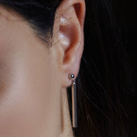 925 Sterling Silver Silver Drop Down Bar Earrings - ARE00007RH | ARE00007GP