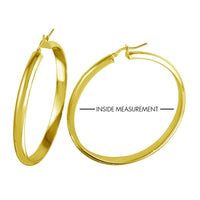 925 Sterling Silver Electroforming Rounded 5mm Hoop Earrings - ARE00023