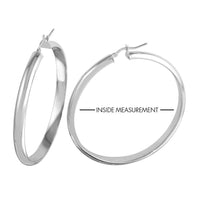 925 Sterling Silver Electroforming Rounded 5mm Hoop Earrings - ARE00023