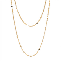 925 Sterling Silver Rolo & Vale Link Layered Necklace - ARN00050