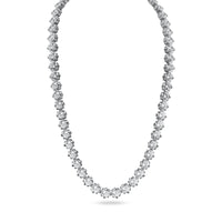 Rhodium Plated 925 Sterling Silver Tennis CZ Bridal Necklace - BGP01261
