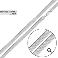 925 Sterling Silver Herringbone Chain or Bracelet