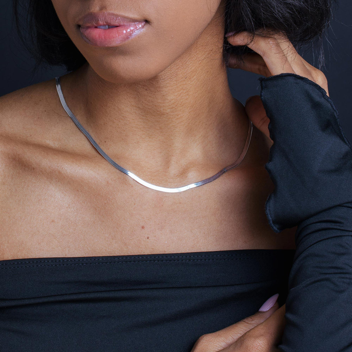 925 Sterling Silver Herringbone Chain or Bracelet
