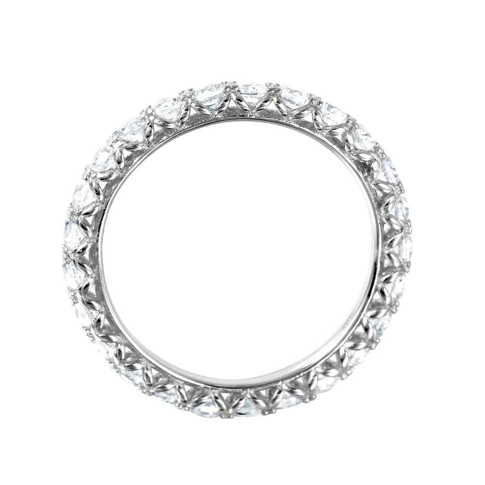 Silver 925 Rhodium Plated CZ Infinity Ring - GMR00066