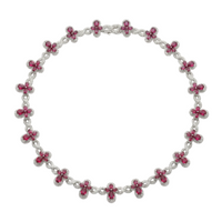 Rhodium Plated 925 Sterling Silver Moissanite Infinity Cross Necklace - MGMN0030