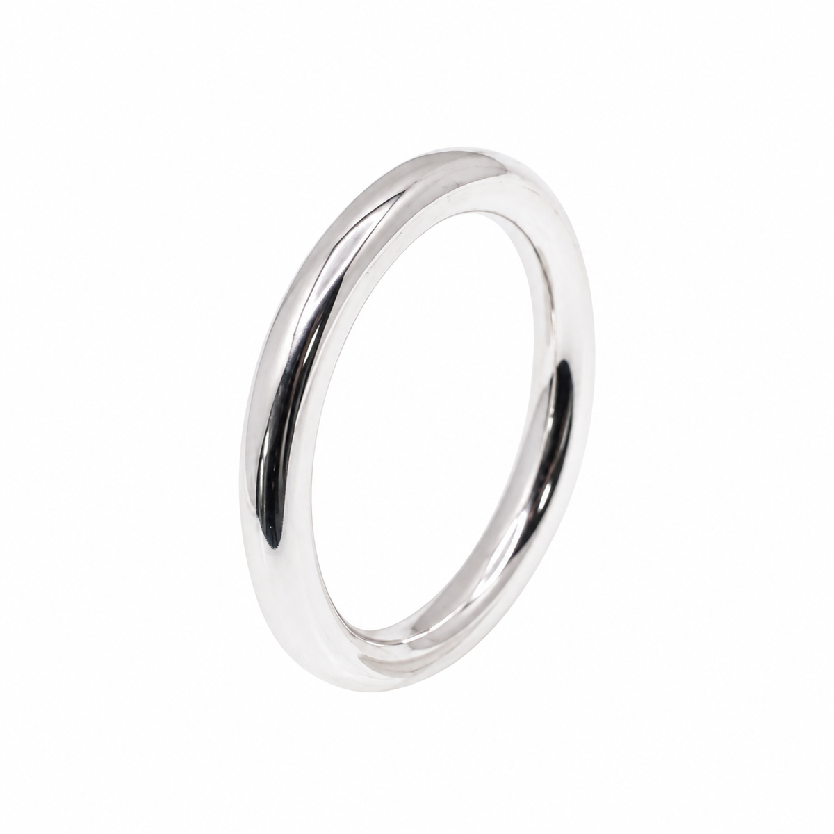 High Polished 925 Sterling Silver Full Round 3mm Band Ring - RING05