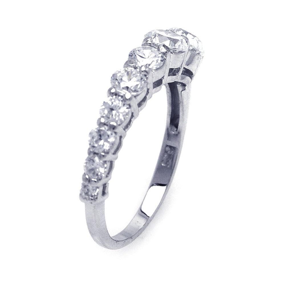 Silver 925 Rhodium Plated CZ Ring - STR00218